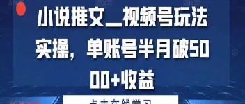 小说推文视频号玩法：从注册到变现全解析教程 图1