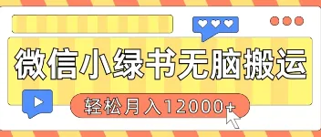 微信小绿书搬运，复制粘贴原创作品，每日30分钟即可 图1