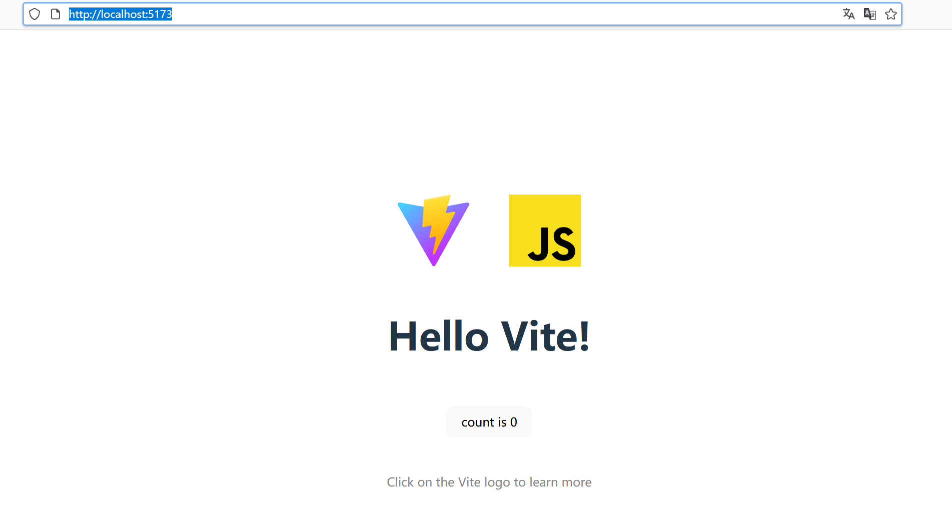 图2 Vite自带的HTML +JS示例